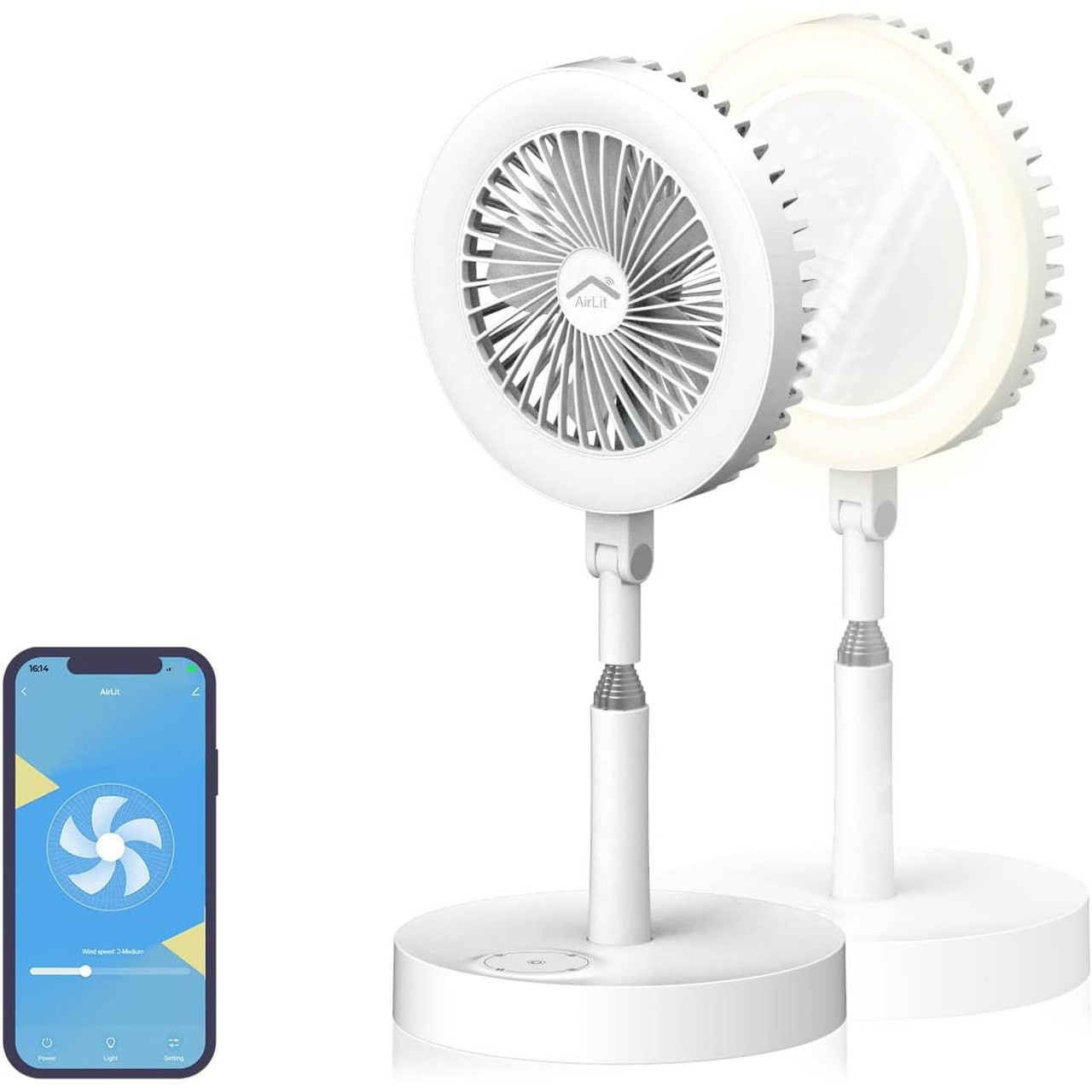 AirLit Ultimate Portable Smart Desk Fan, Mirror, and Ring Light product image AirLit Ultimate Portable Smart Desk Fan, Mirror, and Ring Light product image