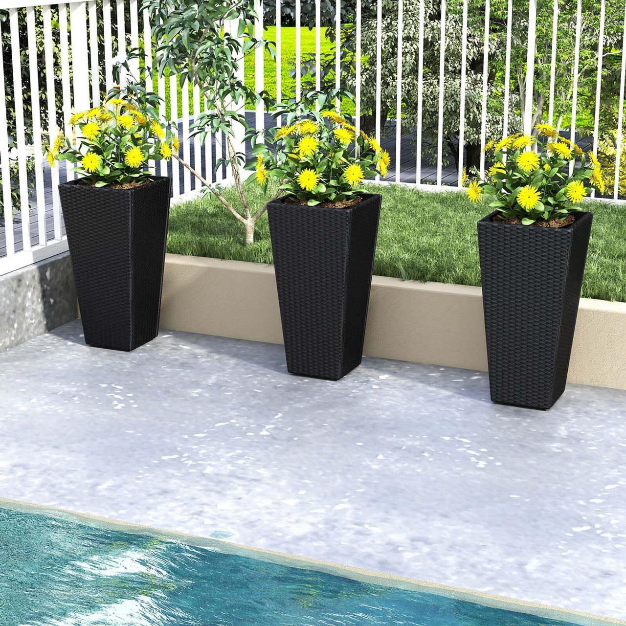 30" Tall Modern Planter Set (2-Pack) product image
