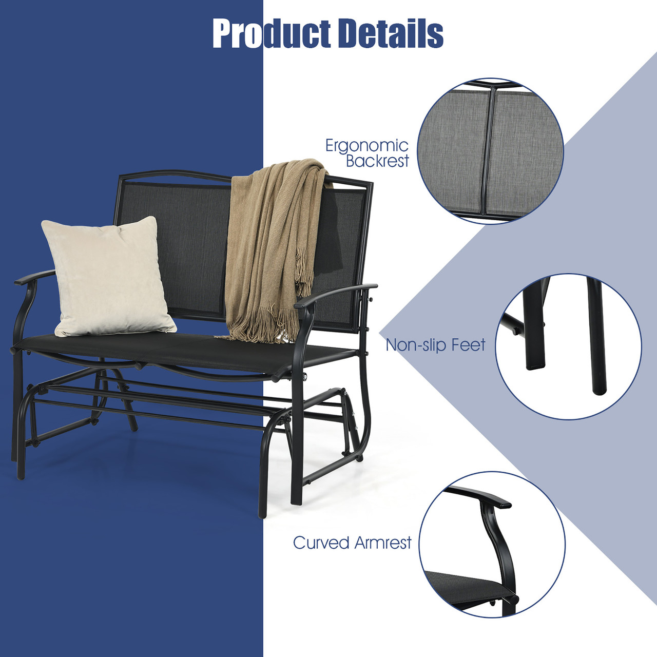 2-Person Rocking Patio Glider product image