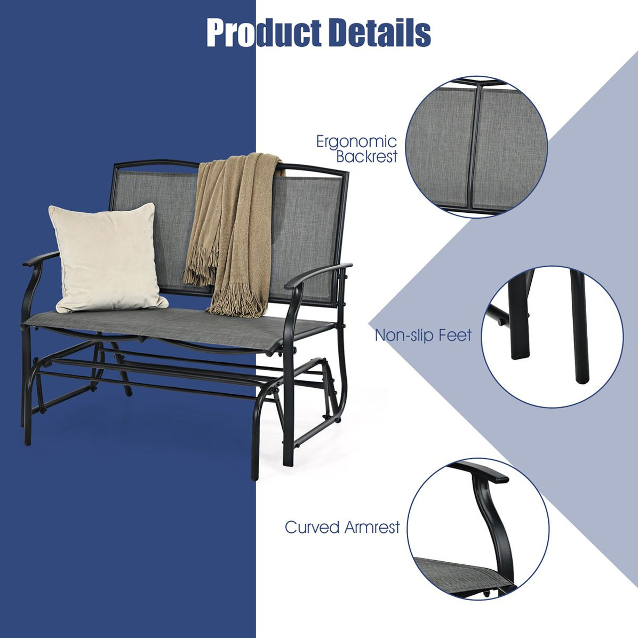 2-Person Rocking Patio Glider product image
