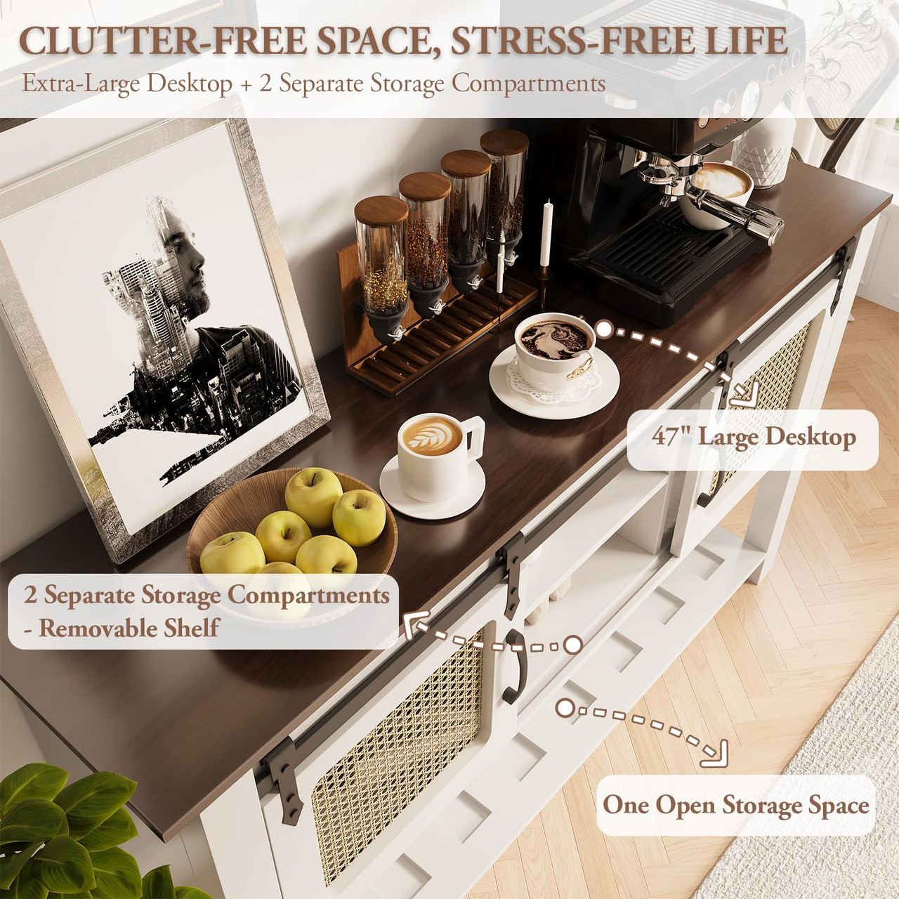 46'' Buffet and Coffee Bar Storage Cabinet product image