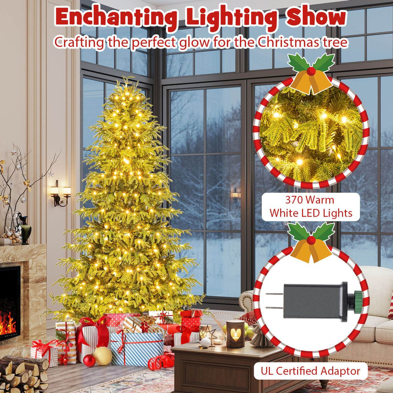 Artificial Christmas Tree with Warm White LED Lights product image