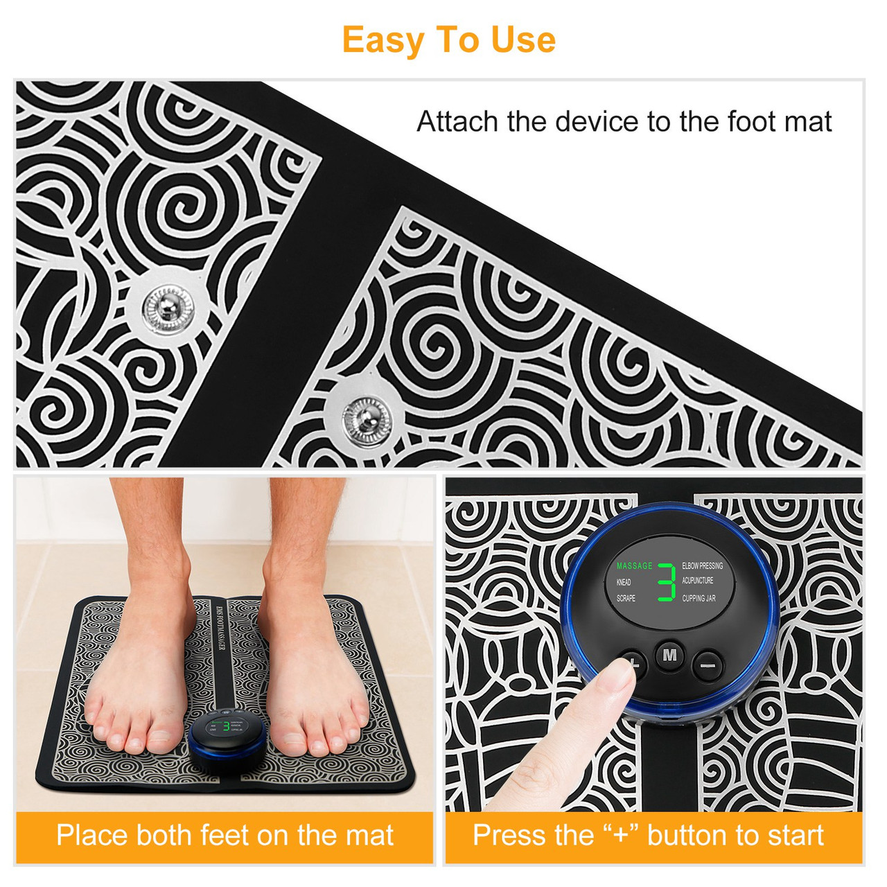 Rechargeable Electric EMS Foot Massager with 6 Modes product image