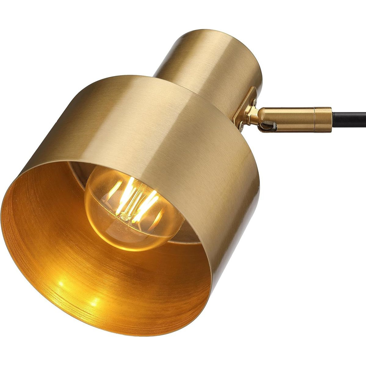 Rumi Lighting 17 in. Brass Gold and Black Lamp with USB Ports product image