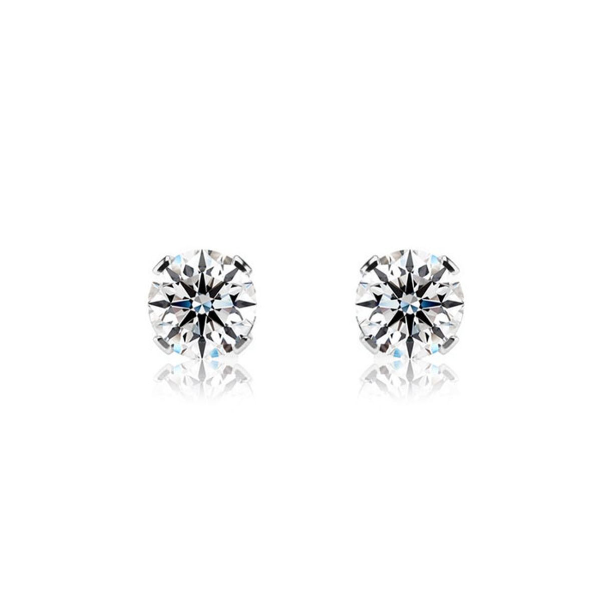 1-Carat Lab Created Diamond Stud Earrings in 14 Karat Gold product image