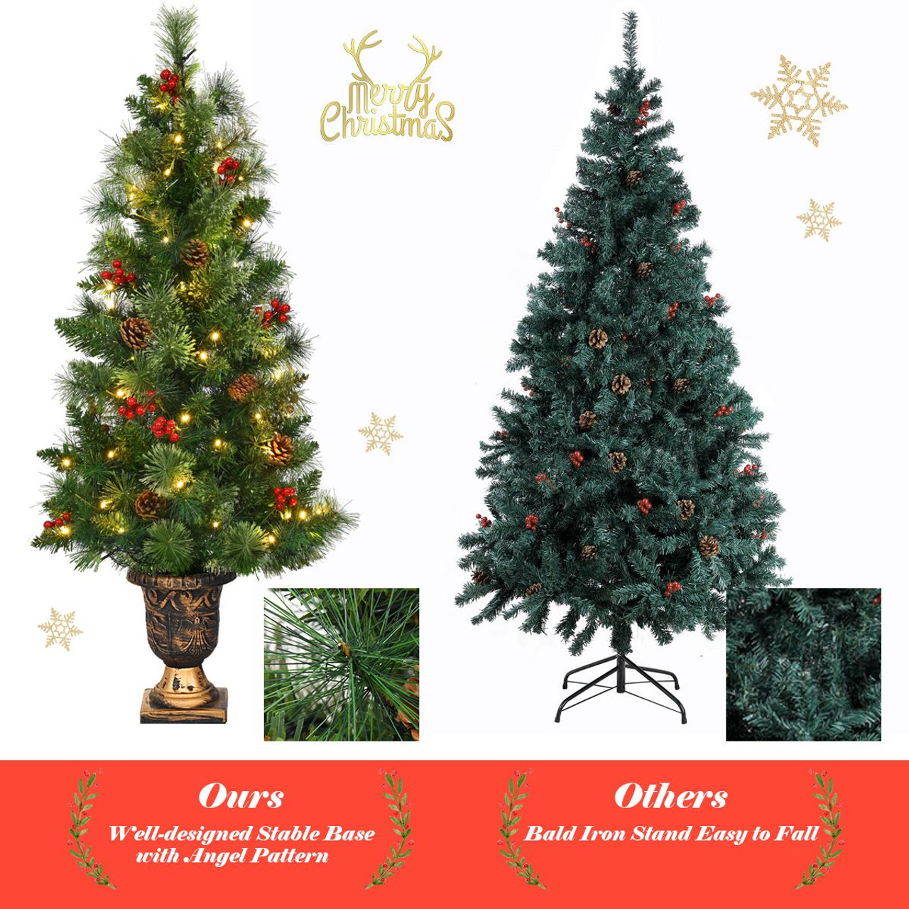 Pre-Lit LED Christmas Tree with Urn product image