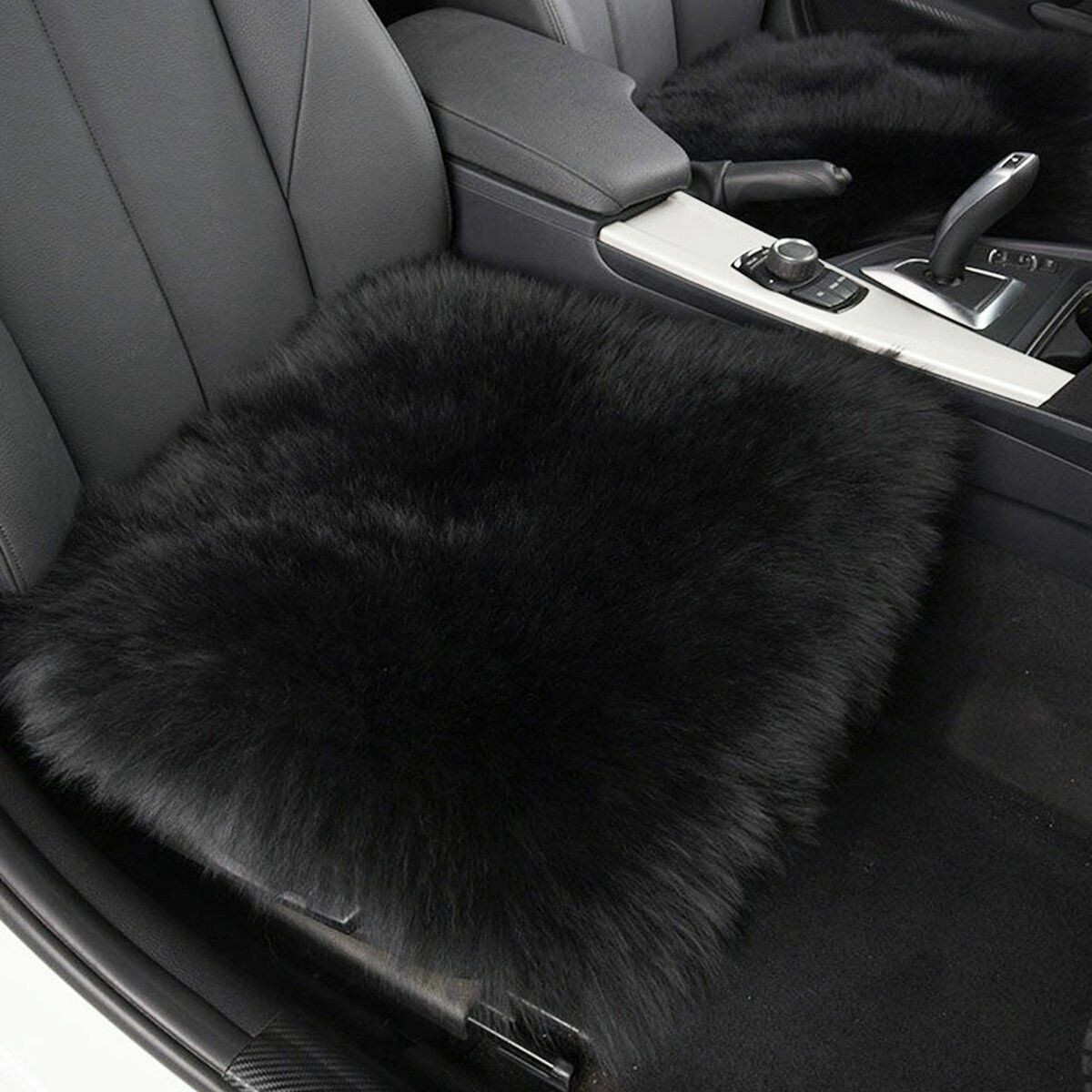 Zone Tech Black Faux Sheepskin Car Seat (1 Or 2-Pack) product image