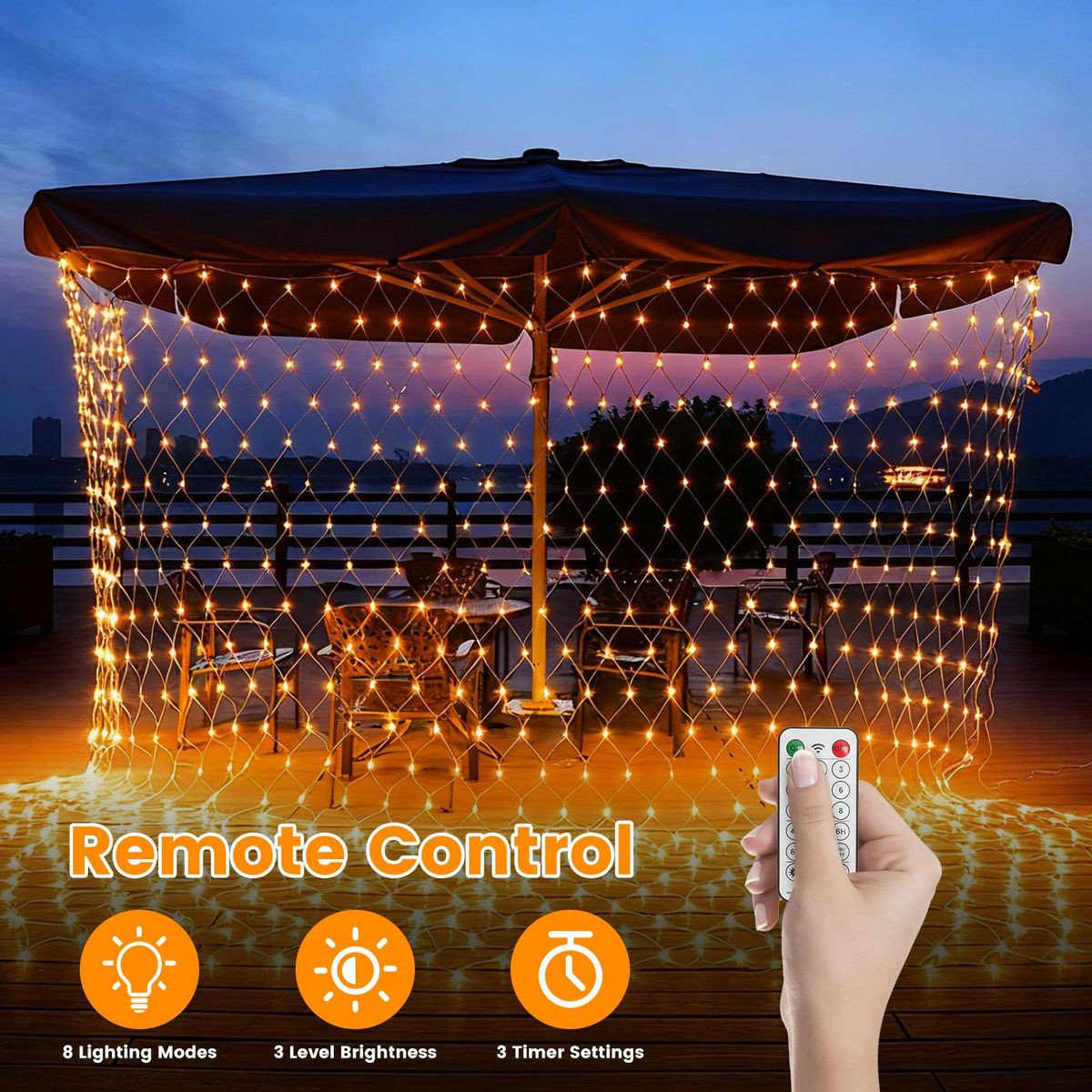 Solar Shrub Net Lights product image