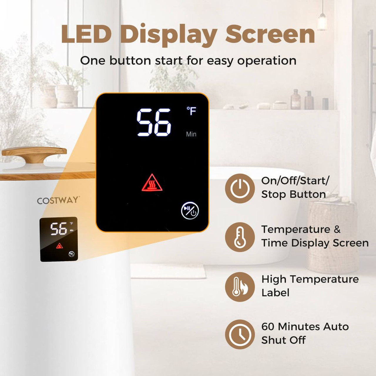 18L Towel Warmer with LED Display  product image