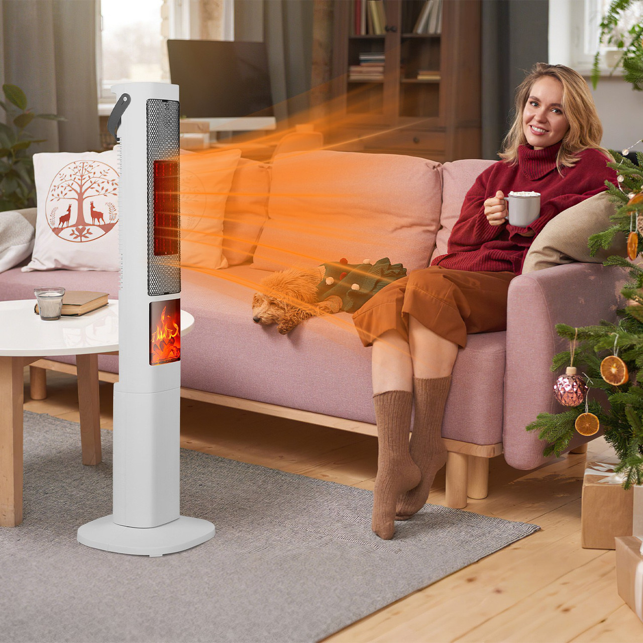 1500W 3D Flame Oscillating Space heater product image