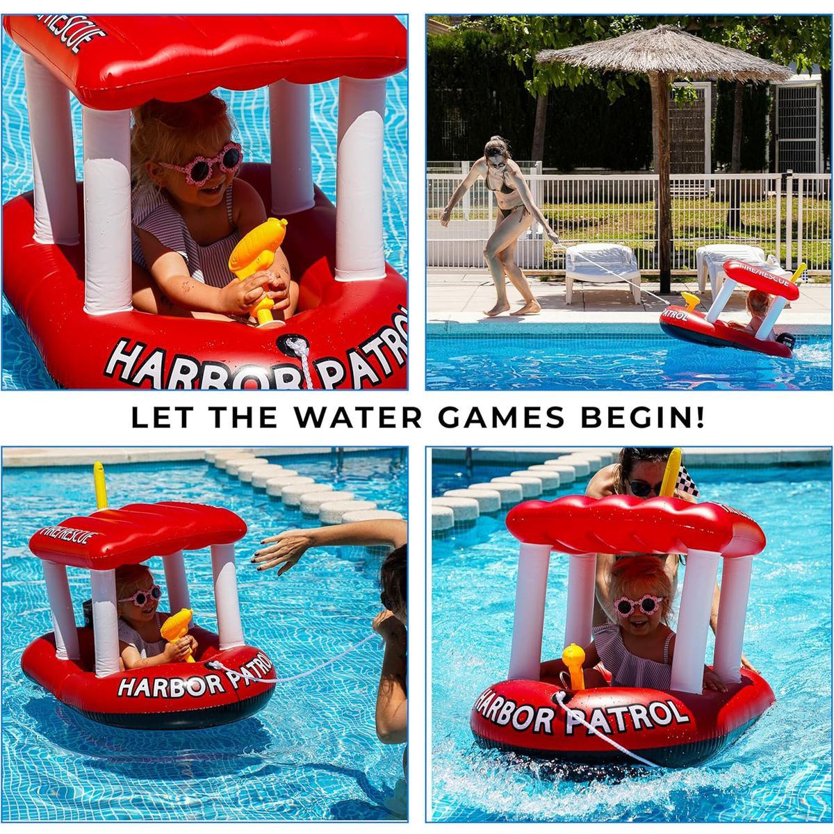 Toddler FireRescue Inflatable Boat with Toy Squirter product image