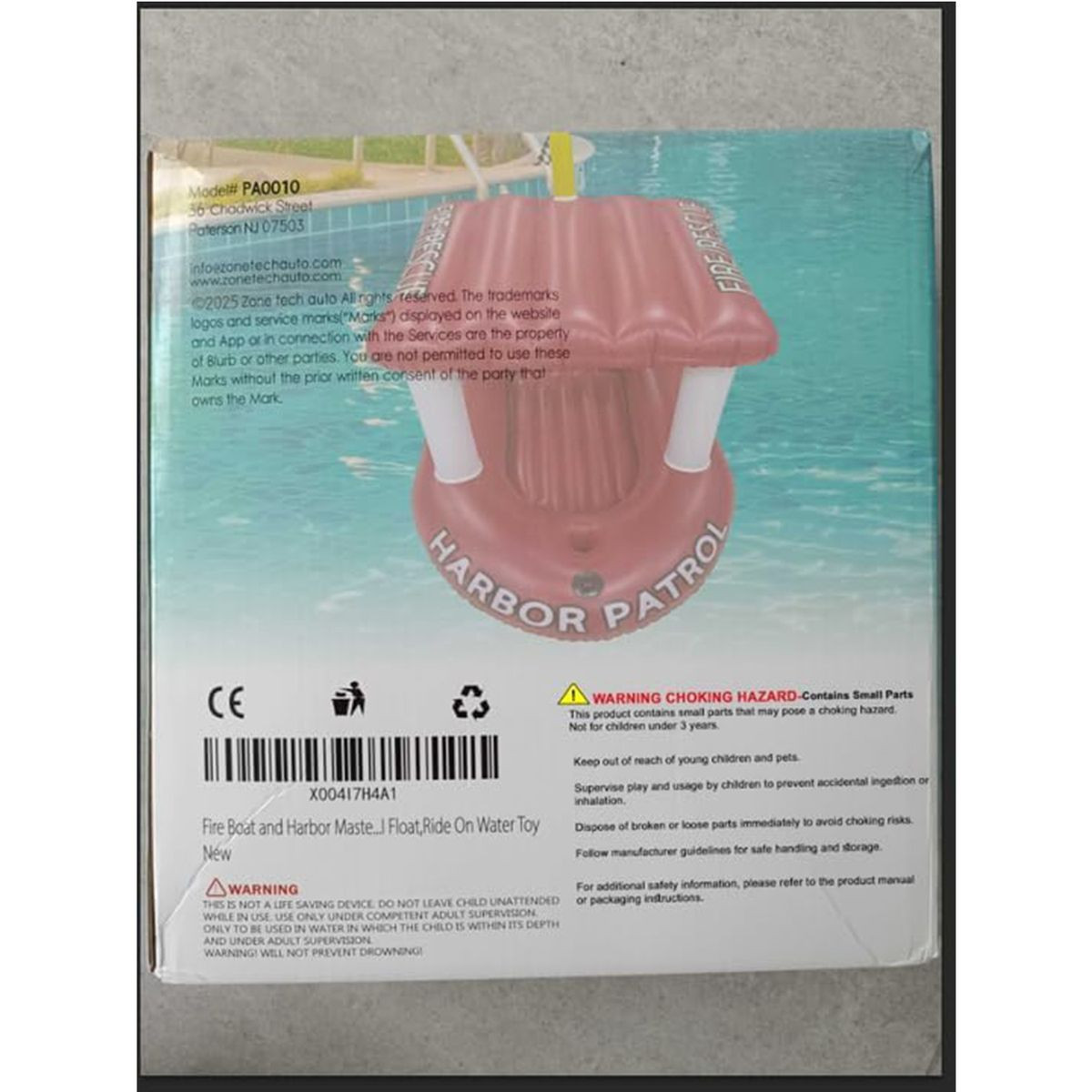 Toddler FireRescue Inflatable Boat with Toy Squirter product image