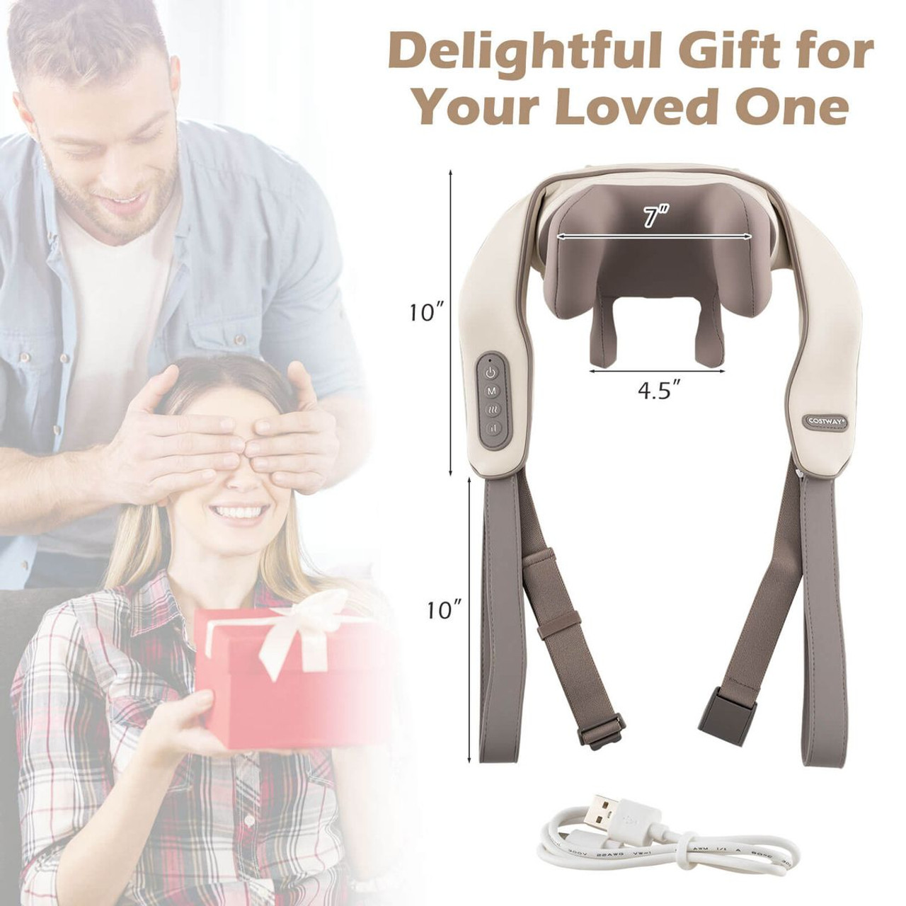 Neck and Shoulder Massager with 2 Heating Levels product image
