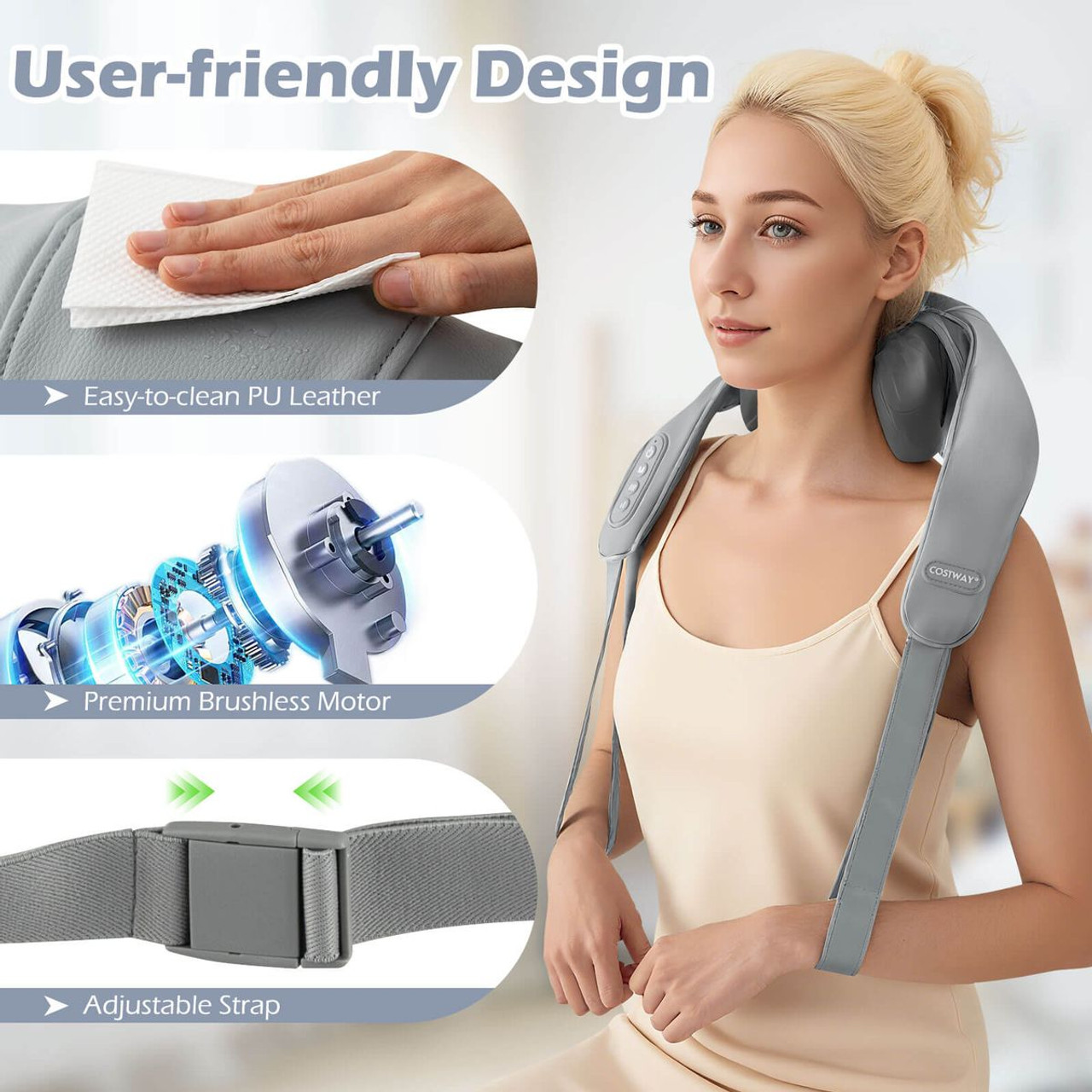 Neck and Shoulder Massager with 2 Heating Levels product image