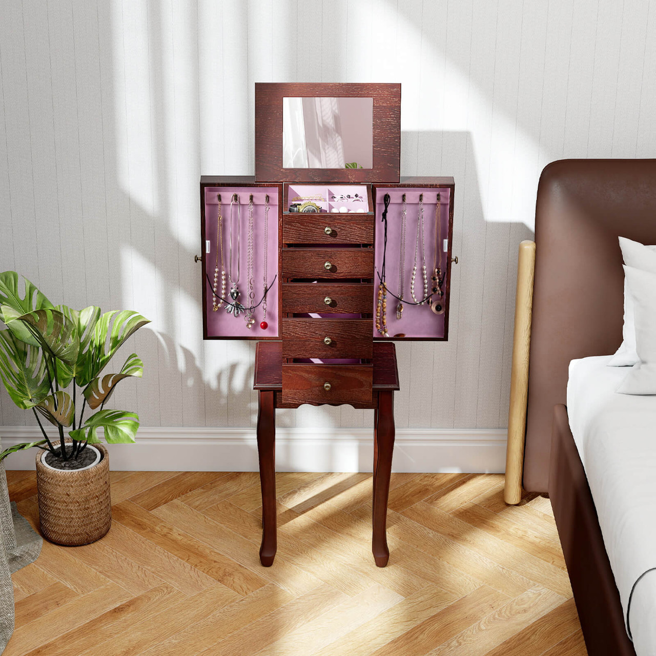 Standing Jewelry Organizer Armoire  product image