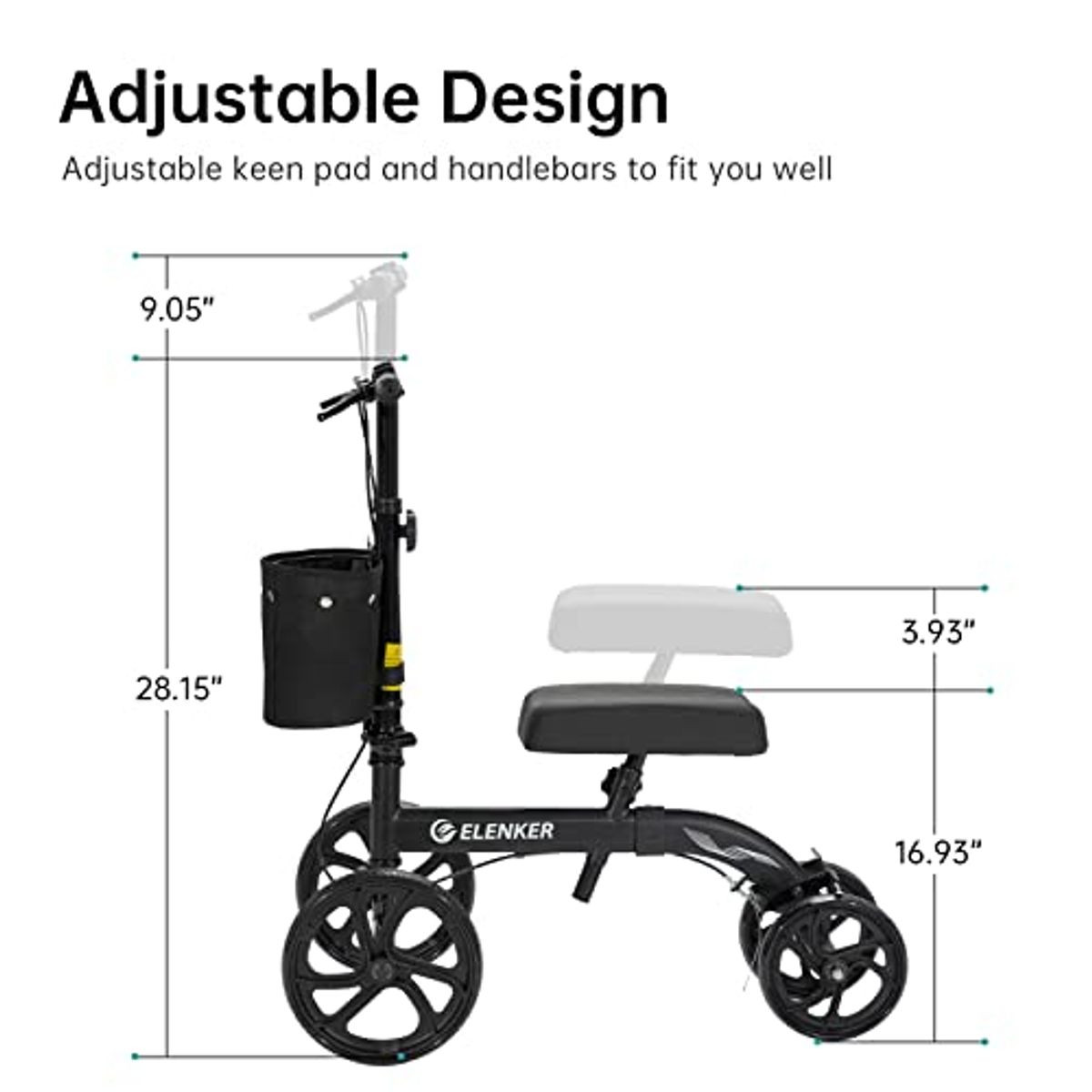 Elenker 10" Knee Walker Scooter product image