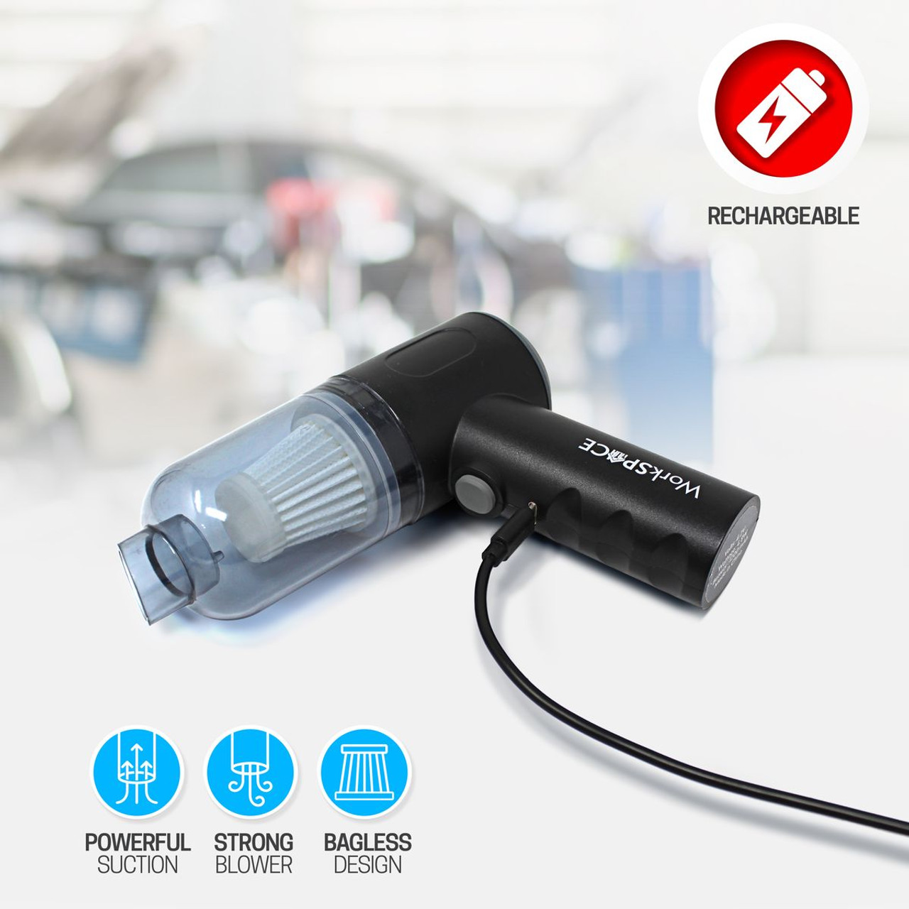 2-in-1 Cordless Rechargeable Vacuum & Blower product image