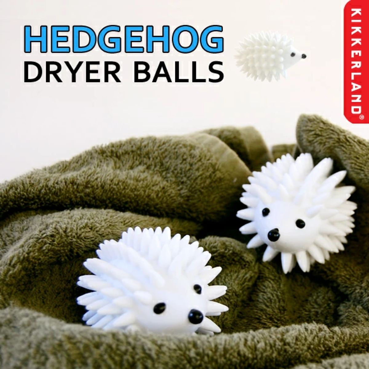 Kikkerland Hedgehog Reusable Dryer Ball (4-Pack) product image