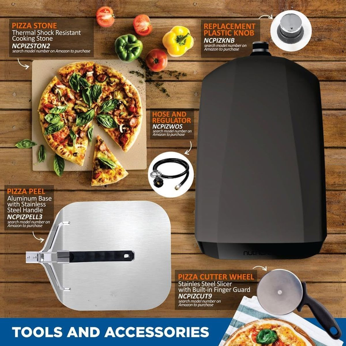 NutriChef Portable Outdoor Gas Pizza Oven product image