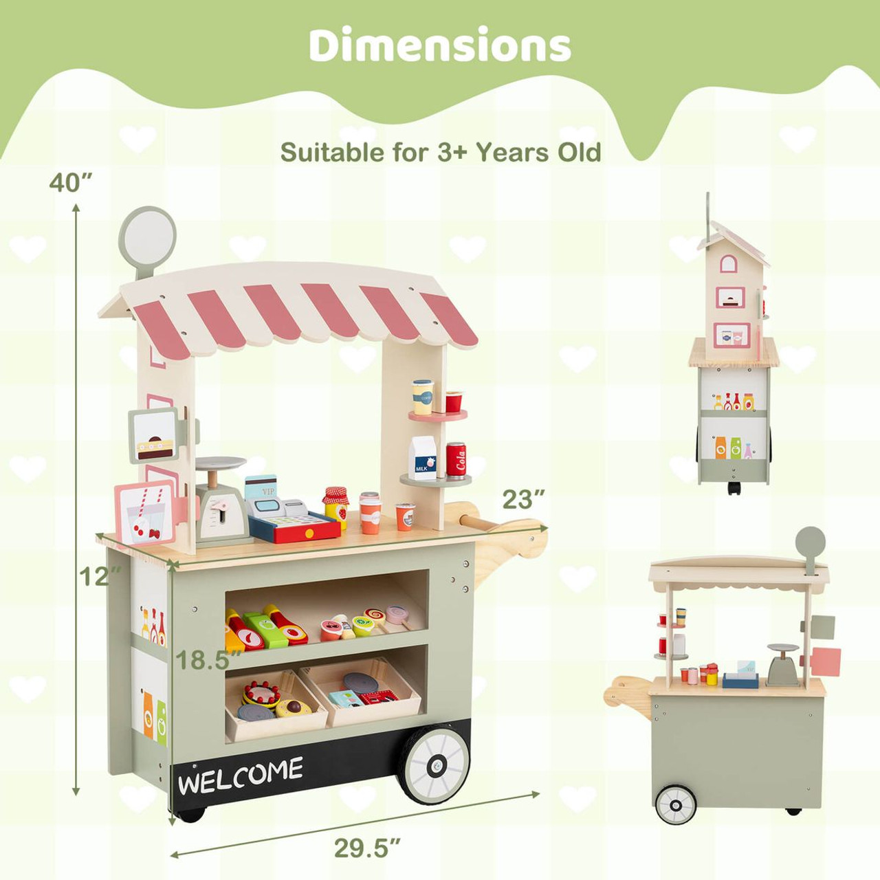 Kids' Snacks & Sweets Food Cart with Accessories  product image