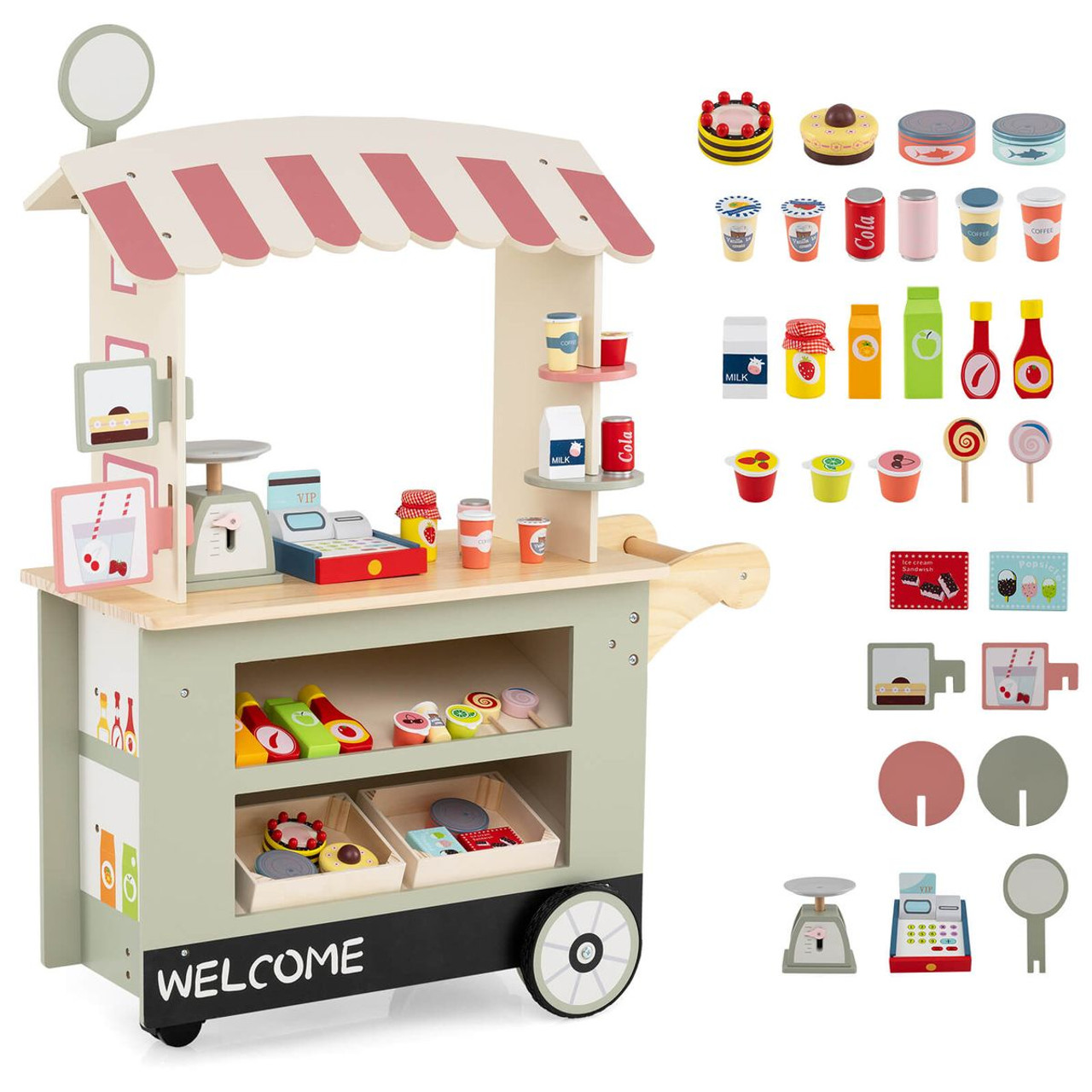 Kids' Snacks & Sweets Food Cart with Accessories  product image