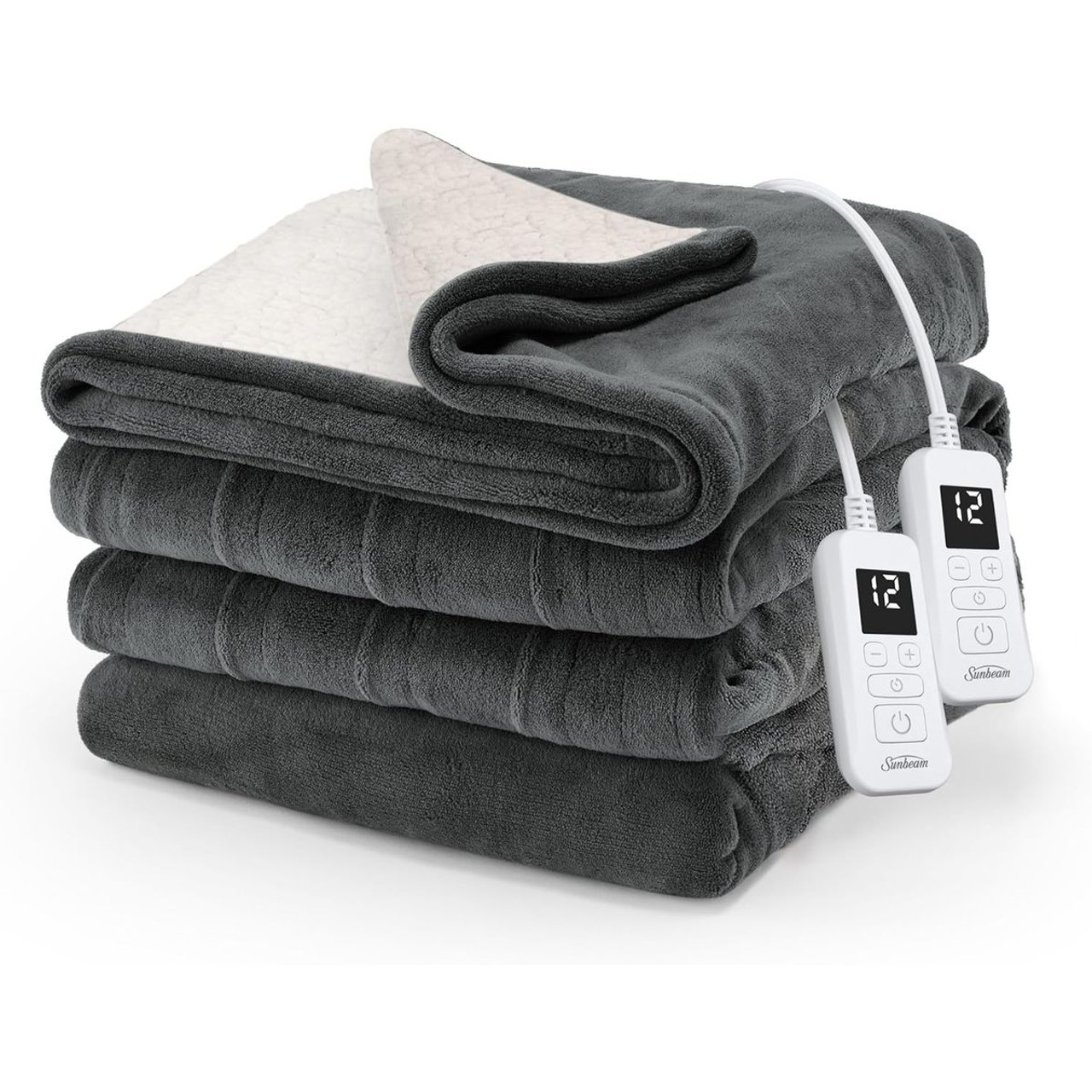 Sunbeam Royal Microplush Reversible Sherpa Electric Blanket - Queen product image