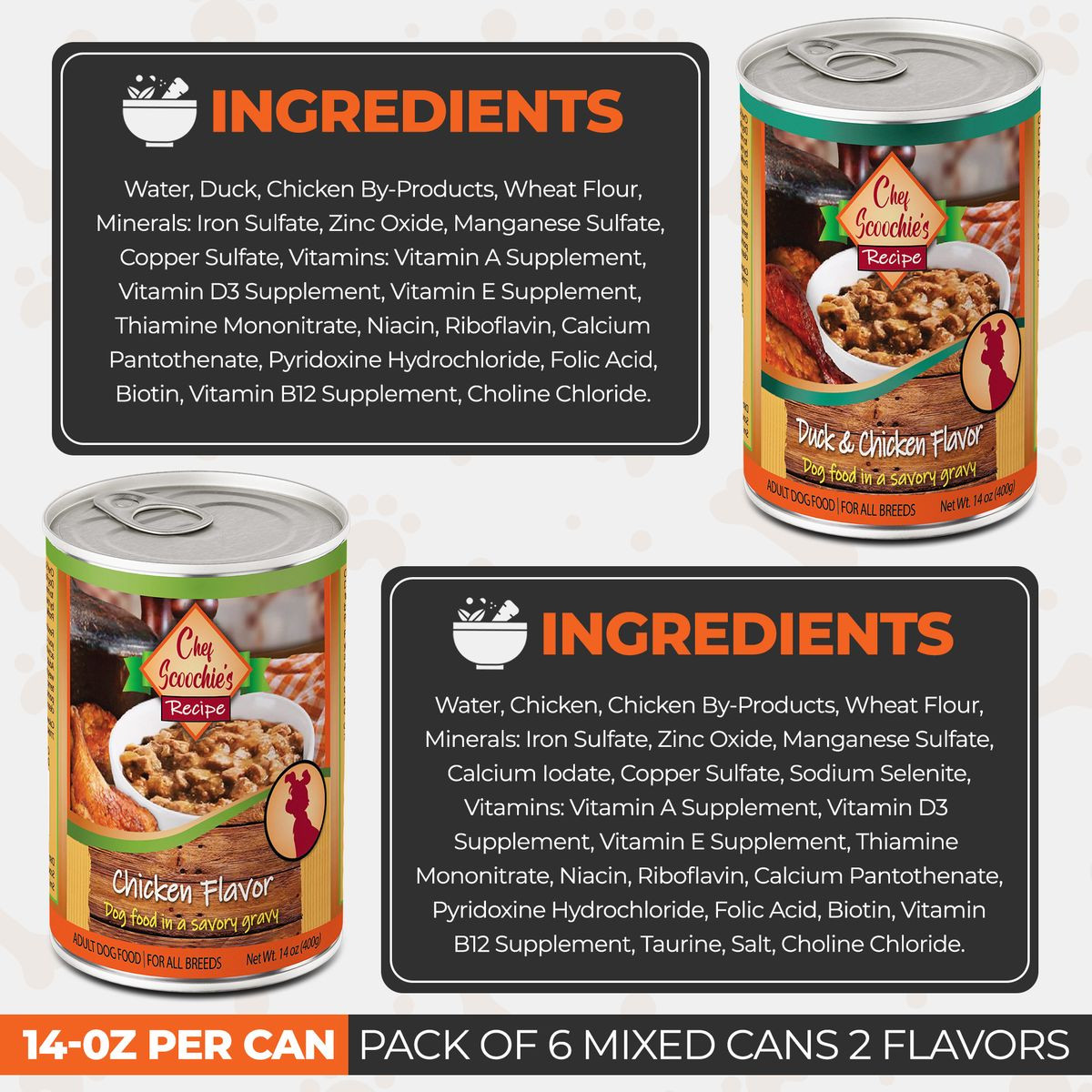 Chef Scoochie's Dog and Cat Wet Food (6- or 12-Pack) product image
