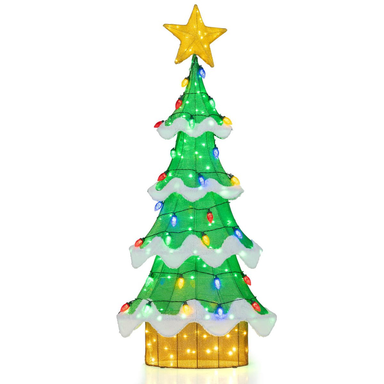 4.3-foot Lighted Christmas Tree with Colorful Bulbs product image