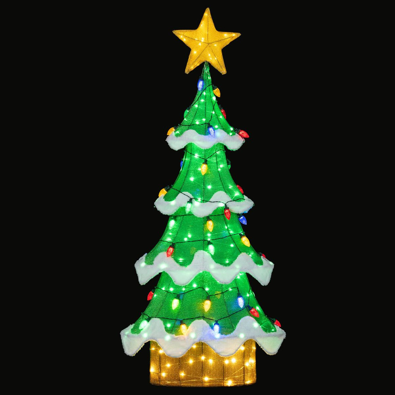 4.3-foot Lighted Christmas Tree with Colorful Bulbs product image