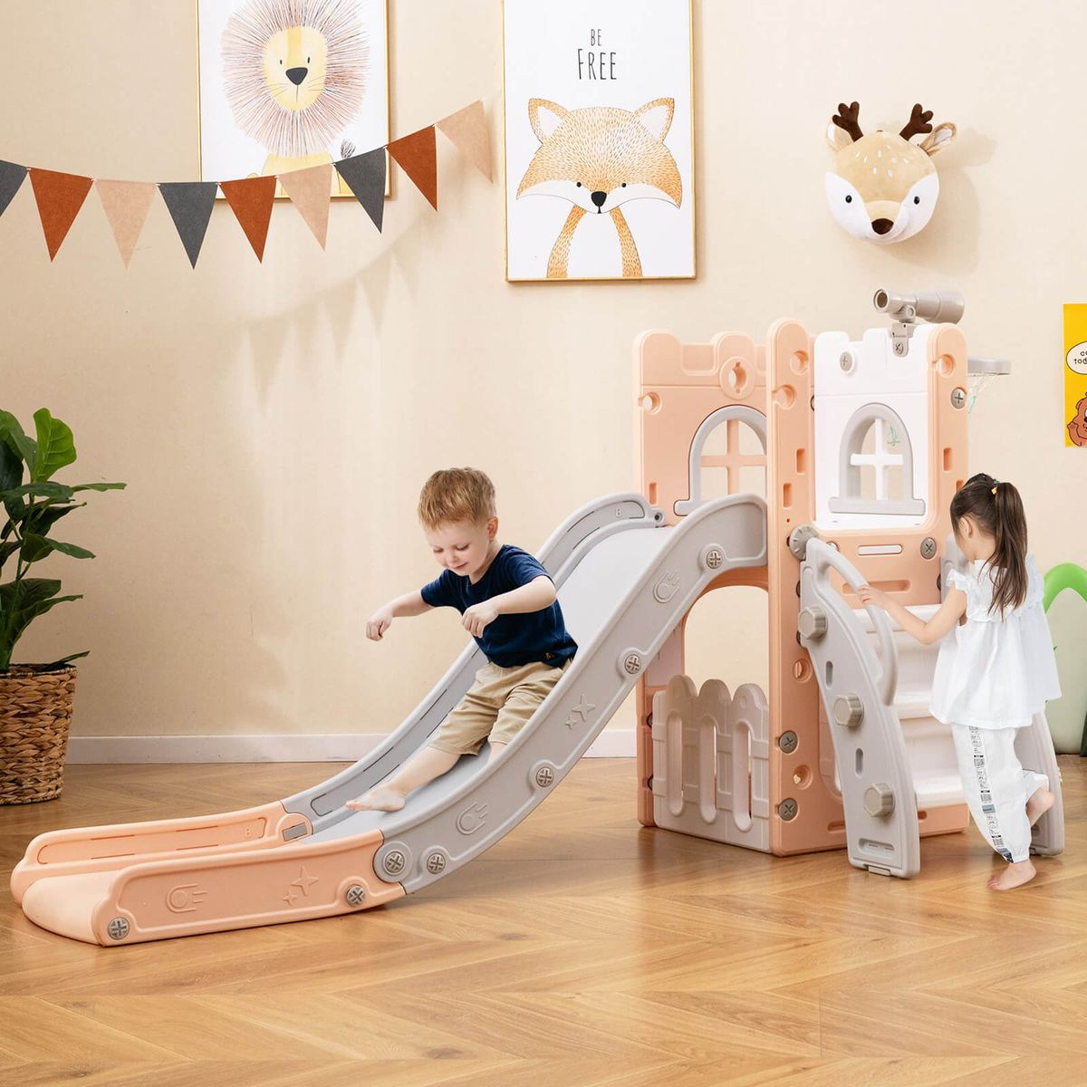  6-in-1 L-Shaped Toddler Slide product image