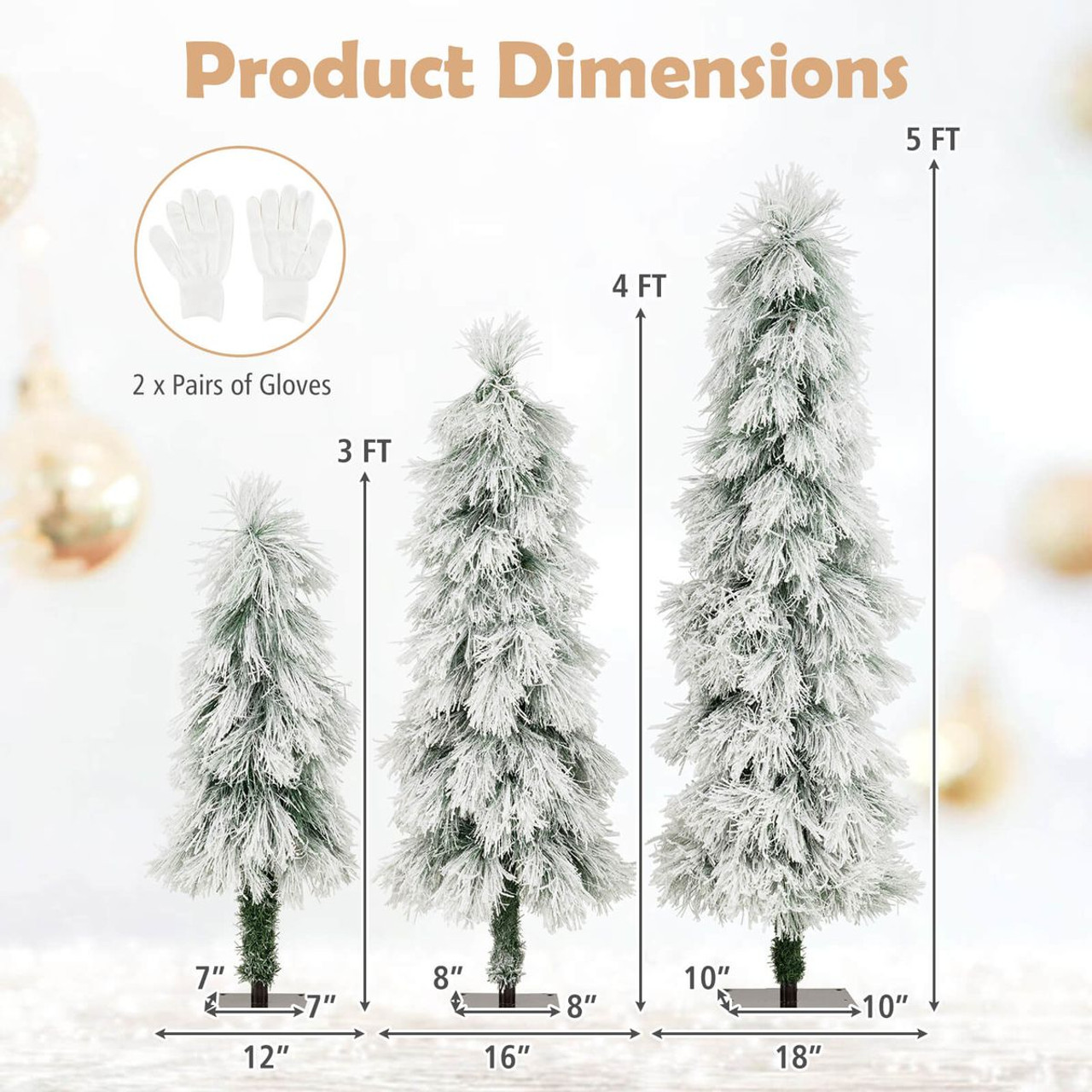 Artificial Christmas Tree Set (3-, 4-, and 5-foot) product image