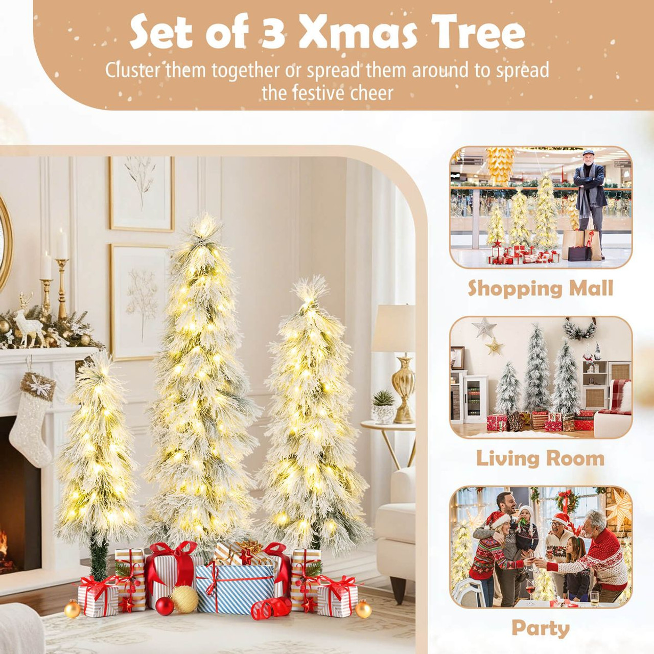 Artificial Christmas Tree Set (3-, 4-, and 5-foot) product image