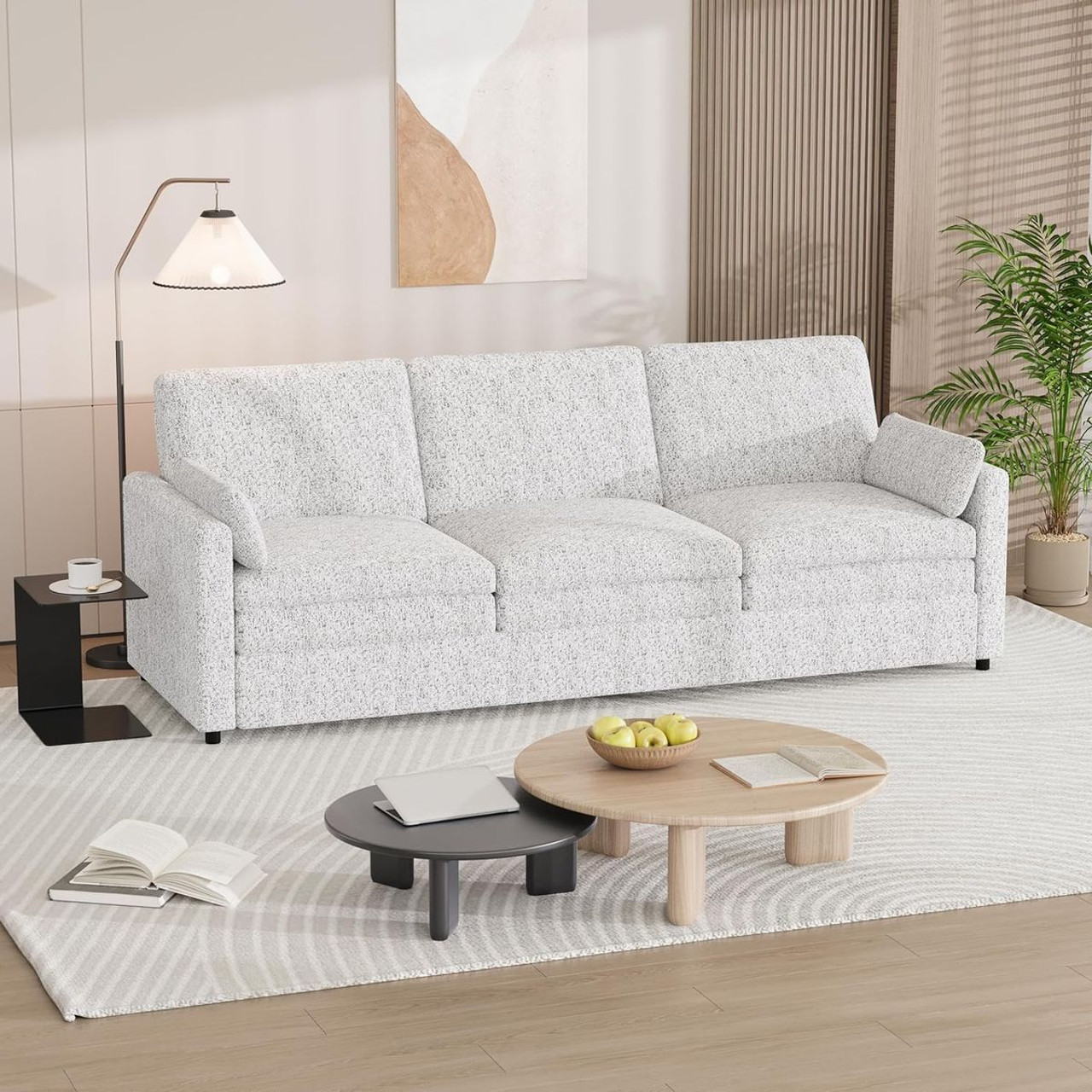 3-Seater Sofa Bed with Ultra- Soft Fabric Upholstery product image