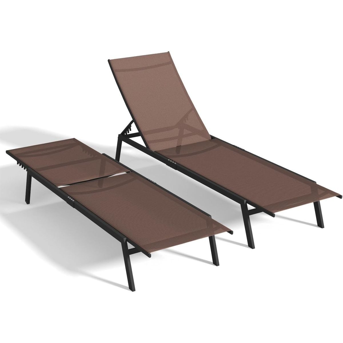 Adjustable Outdoor Chaise Lounge Chairs with Wheels product image