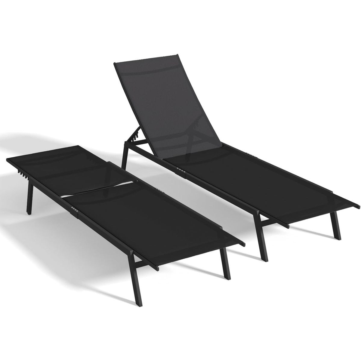 Adjustable Outdoor Chaise Lounge Chairs with Wheels product image