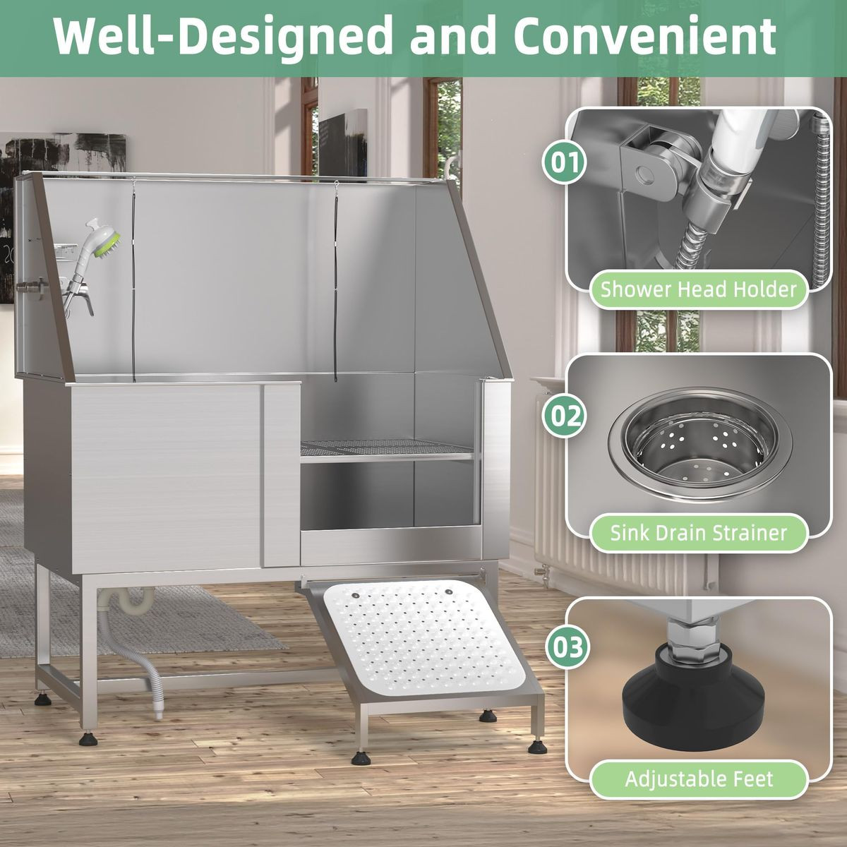 Stainless Steel Dog Washing Station product image