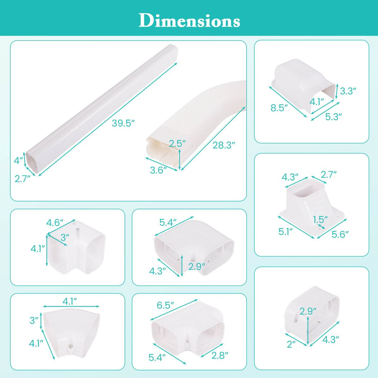 4"  PVC Decorative Mini Split Line Set Cover product image
