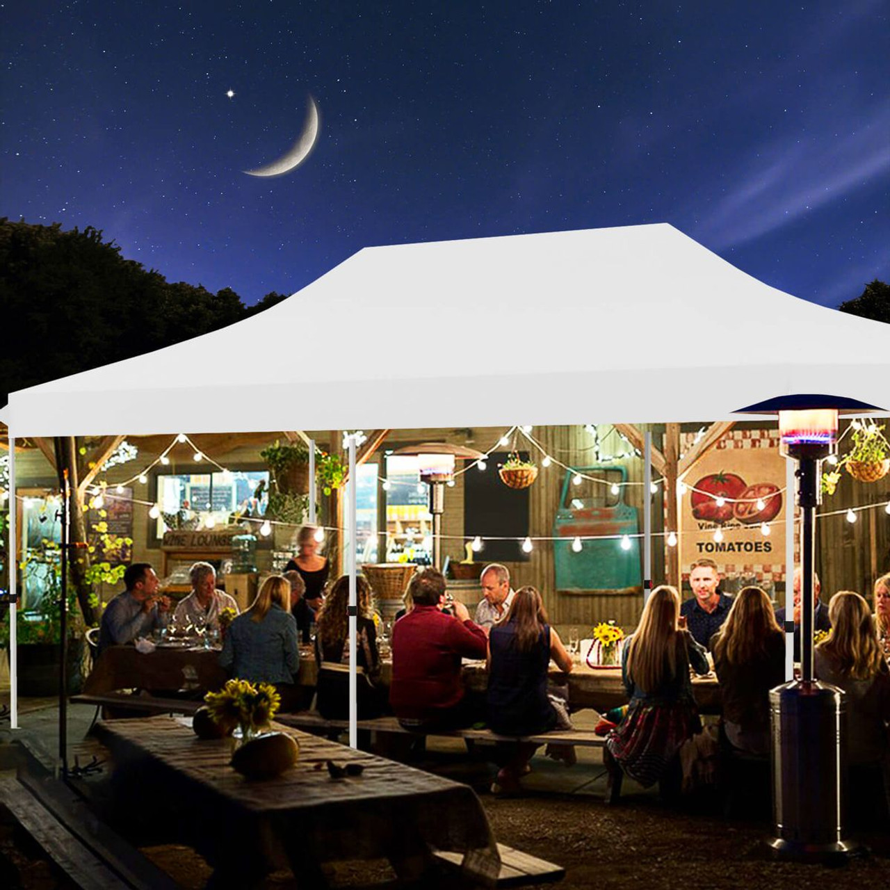 Outdoor 10 x 20 FT Pop-Up Canopy Tent with 6 Sidewalls product image