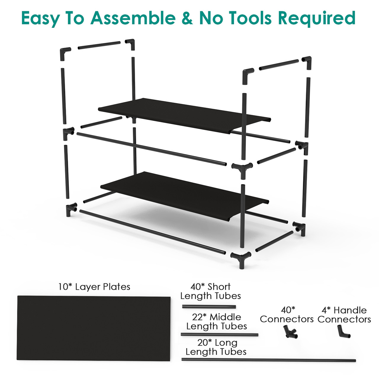 NewHome 10-Tier Shoe Rack product image