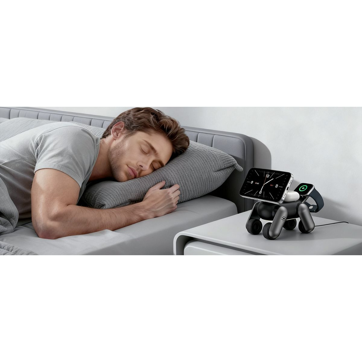 3-in-1 Wireless Charger Robot Dog Stand product image