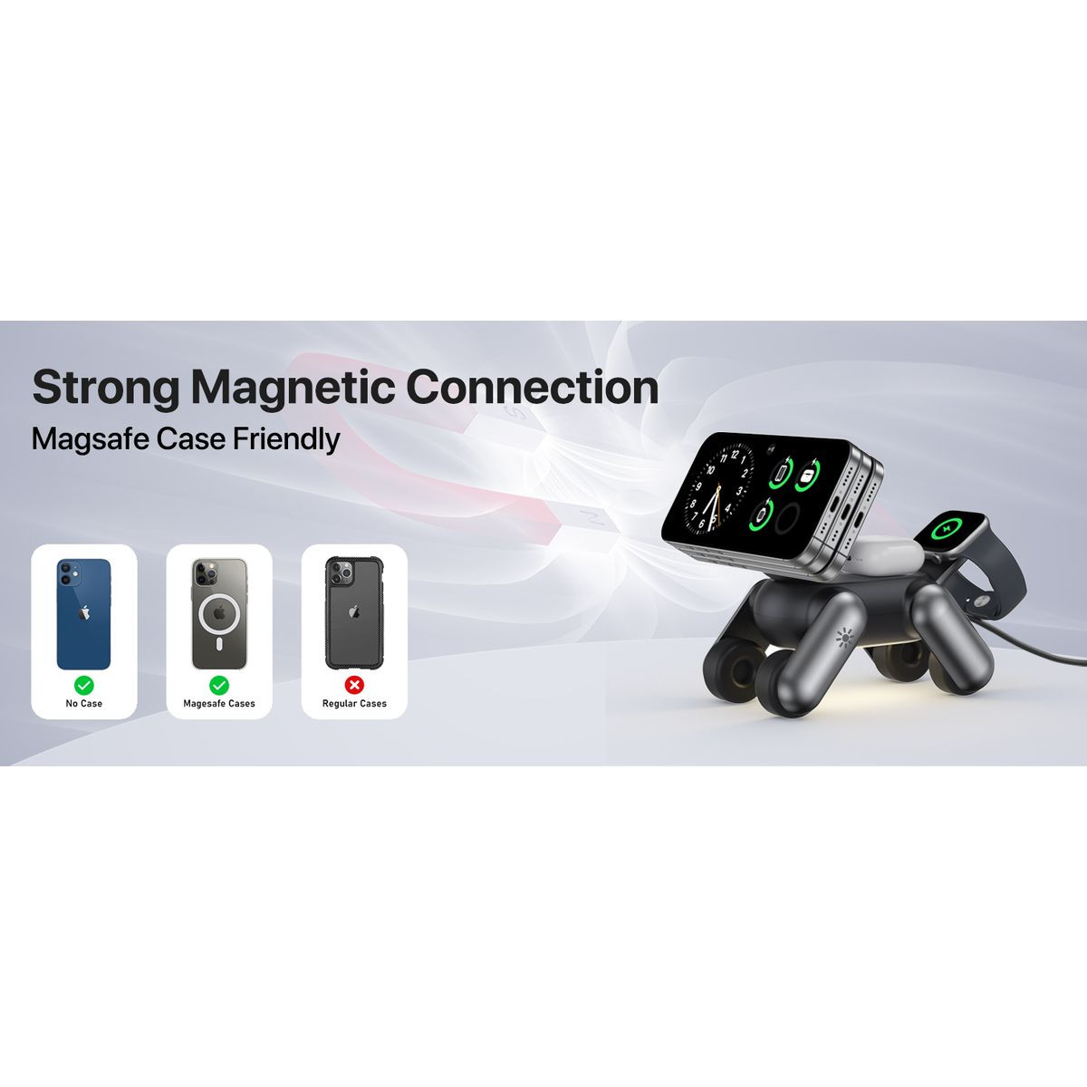 3-in-1 Wireless Charger Robot Dog Stand product image