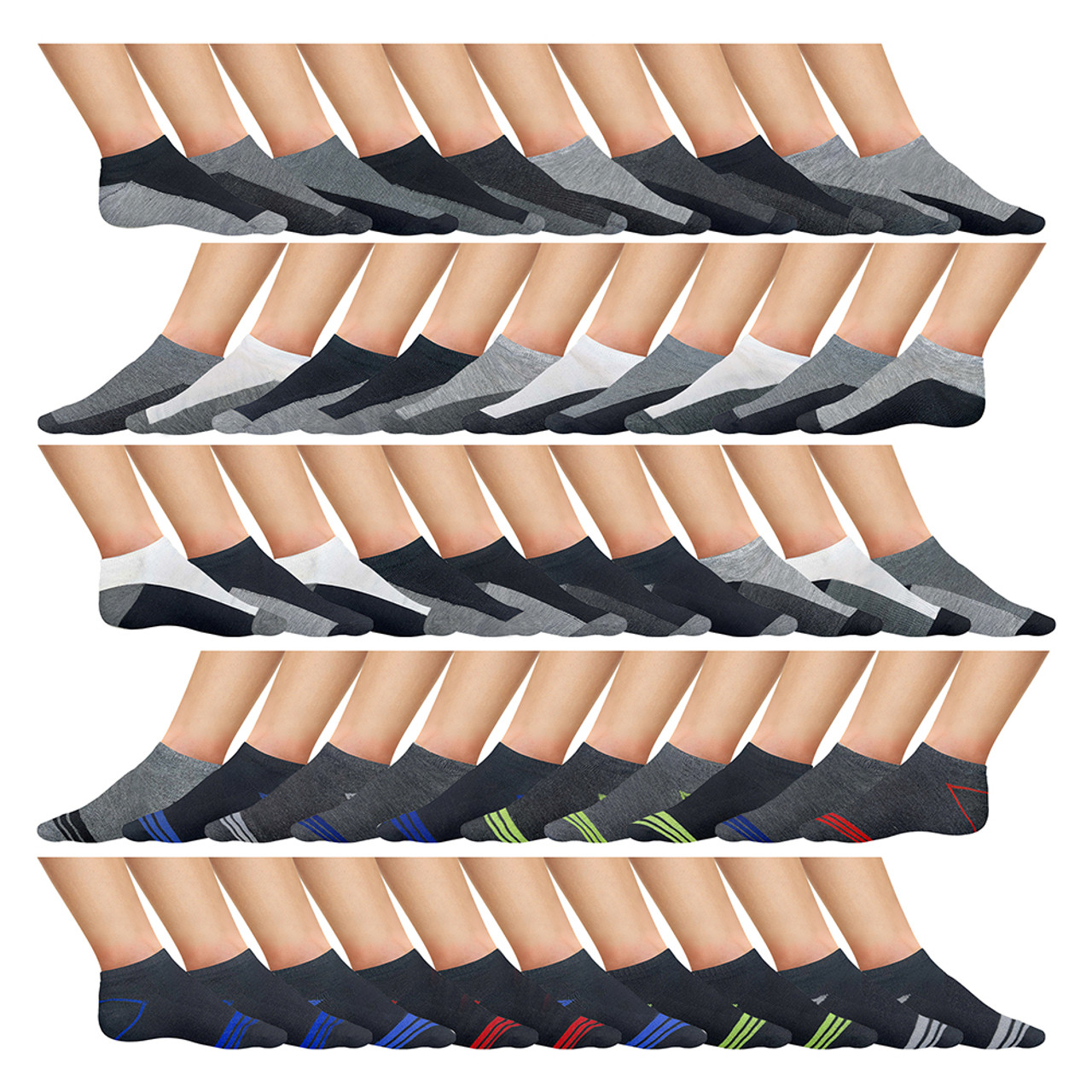 Men's Active Low-Cut Ankle Socks (20- or 50-Pairs) product image