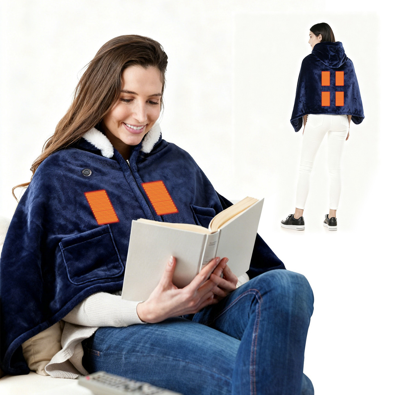 Wearable Double-Sided Heated Throw Blanket (Requires Power Bank) product image