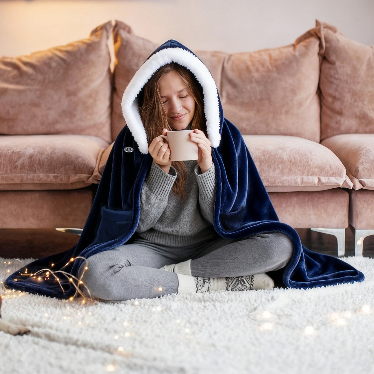 Wearable Double-Sided Heated Throw Blanket (Requires Power Bank) product image