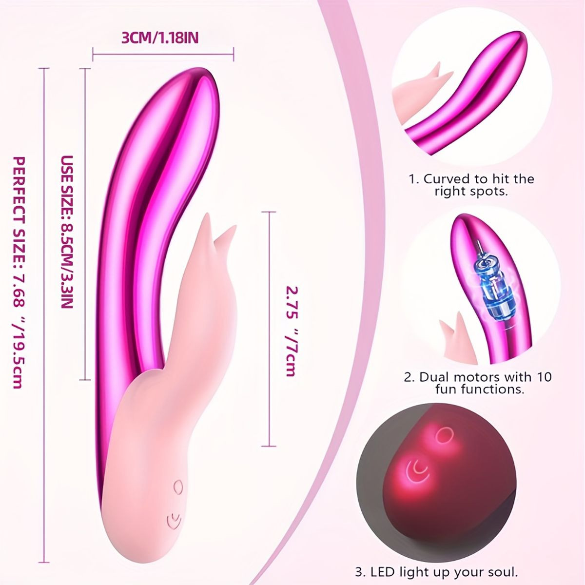 Mini Dual-Point Vibration & Massage Wand Vibrator product image