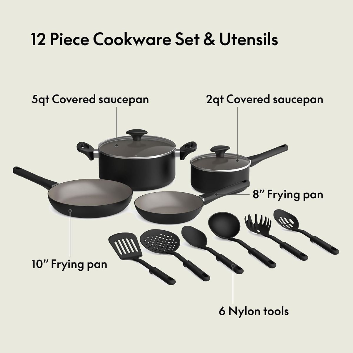 Bella Ceramic Nonstick Cookware (12 Piece Set) product image