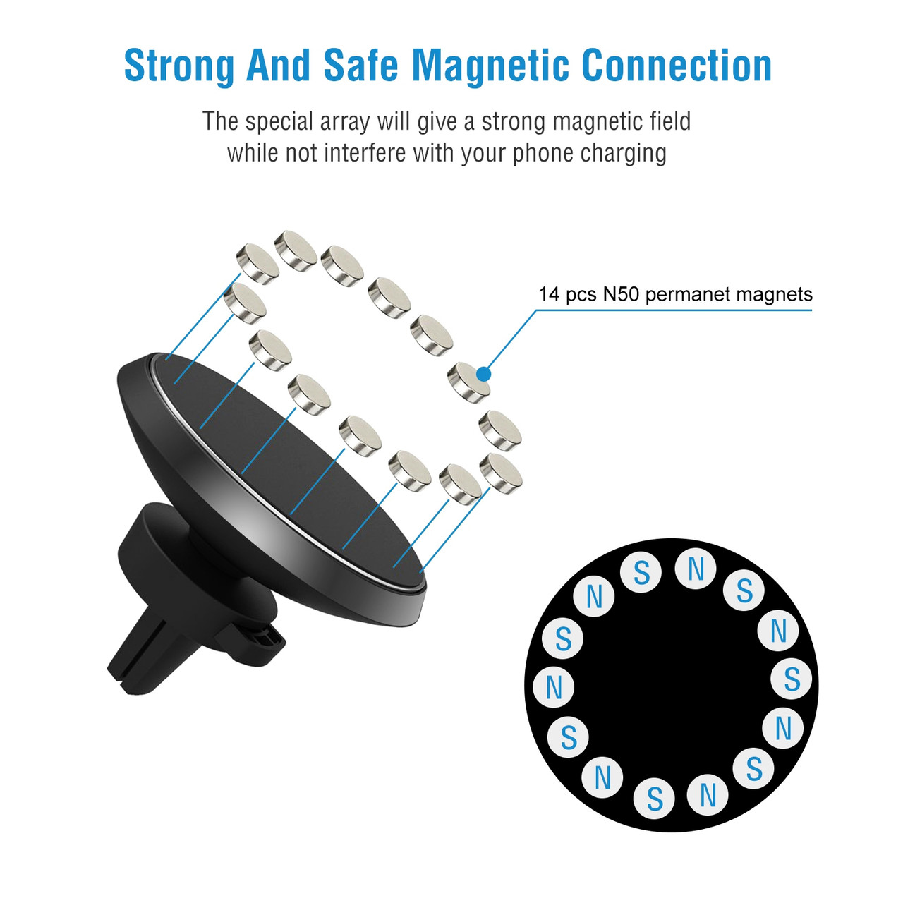 Qi Wireless Magnetic Car Charger  product image