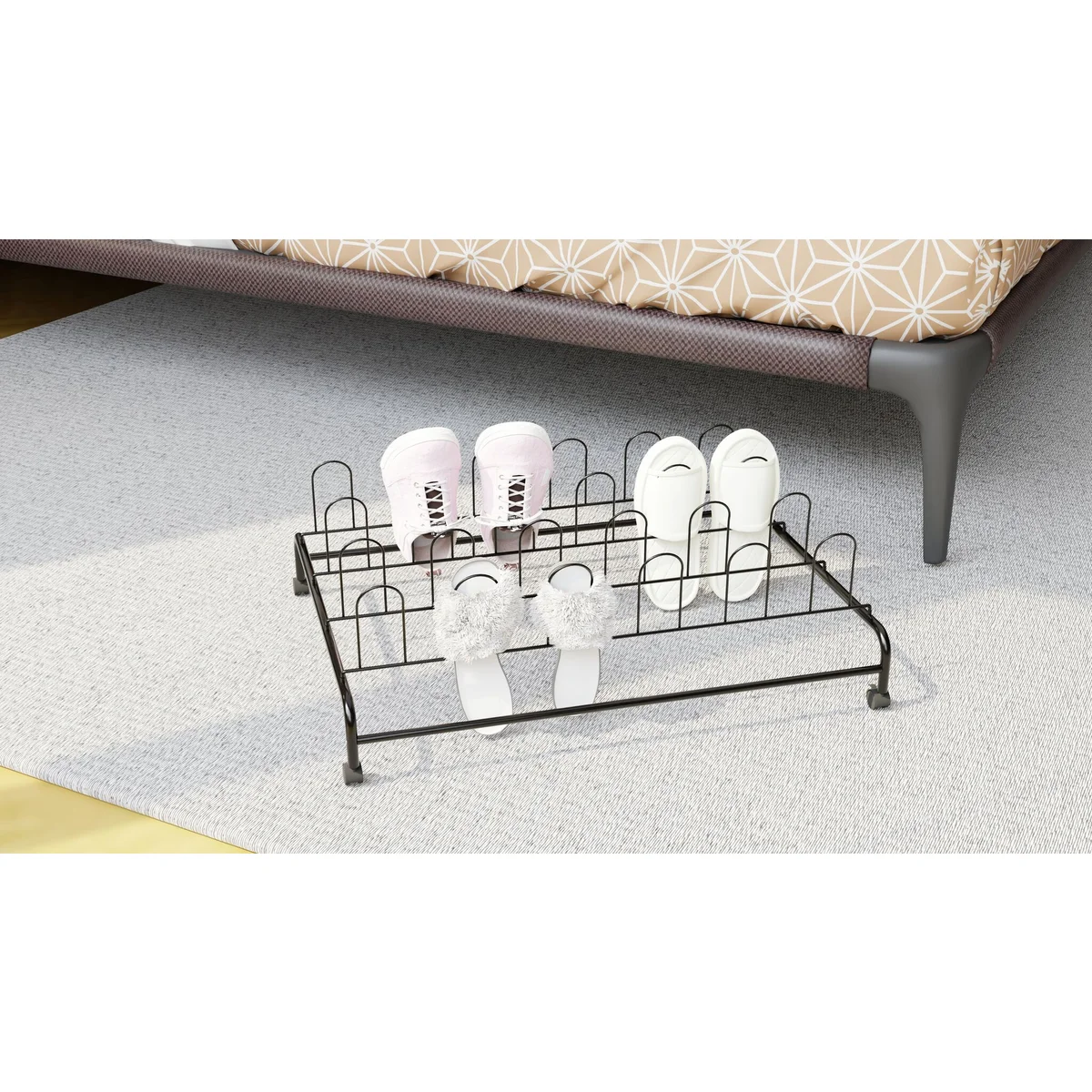 Rolling Under-Bed Shoe Rack Storage (2-Pack) product image