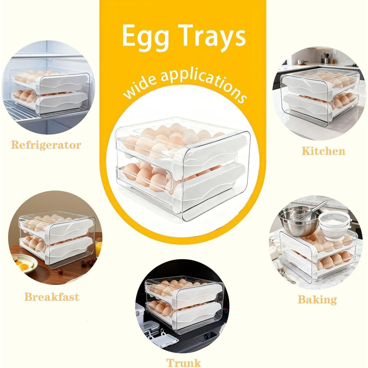 Dual-Layer Egg Storage Tray product image