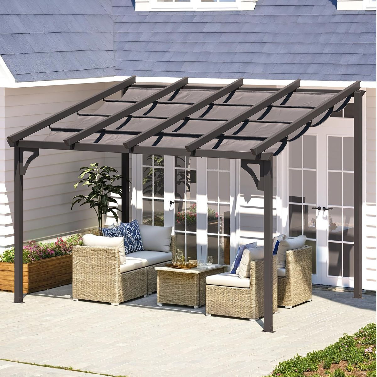 Retractable Pergola with Adjustable Sun Shade Canopy product image